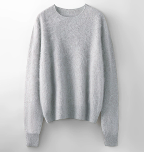 Custom Brush V Neck Thick Fleece V-neck <strong>Sweater</strong> Luxury Oversized Wool Mix Cashmere <strong>Sweater</strong> for Ladies - Product Image 5