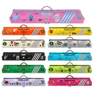 VIBRANT bleu résistance aux chocs 4*3 trous 88x14x12cm étui de queue de billard en cuir PU 1/2 boîte à tiges personnalisable - Product Image 5