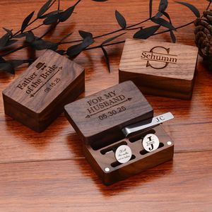 Juego <span class=keywords><strong>de</strong></span> Gemelos y Pasador <span class=keywords><strong>de</strong></span> Corbata <span class=keywords><strong>de</strong></span> Acero Inoxidable Personalizados - Caja <span class=keywords><strong>de</strong></span> Madera Grabada a Medida, Regalo <span class=keywords><strong>de</strong></span> Boda para Novio, Esposo, <span class=keywords><strong>Padre</strong></span>, <span class=keywords><strong>Hijo</strong></span> - Product Image 5