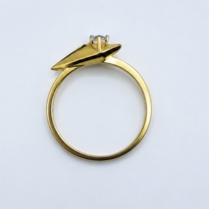 Bague en or 22 carats avec diamants pour femme, bague en or élégante de créateur, bijoux élégants à porter au quotidien, bague tendance moderne, cadeau pour elle - Product Image 3