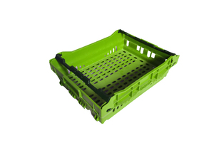 Cesta <span class=keywords><strong>de</strong></span> plástico <span class=keywords><strong>de</strong></span> malla reciclable para verduras con asa / Caja <span class=keywords><strong>de</strong></span> frutas apilable y encajable para supermercado, compra al por mayor - Product Image 2