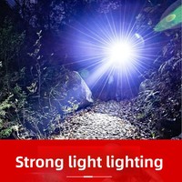 Senter Mini LED Daya Tinggi 10W Lampu Samping COB Plastik USB Isi Ulang Baterai 400mAh Multifungsi Zoom Portabel untuk Hiking