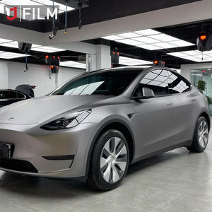 Оптовая Продажа с фабрики, матовая темно-Угольная серая виниловая пленка для автомобиля, легкое в установке, атласная серая виниловая пленка - Product Image 1