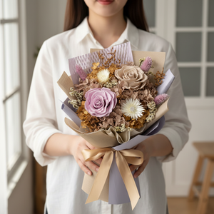 ชุดของขวัญวาเลนไทน์ มอแรนดี พาเลท ของขวัญวันแม่และวันเกิด ทำด้วยมือ ช่อดอกไม้บรรจุกล่องอย่างประณีต ดอกกุหลาบนิรันดร์ <span class=keywords><strong>รัก</strong></span>ษาความสดชื่นได้นาน  แบบกำหนดเองได้ - Product Image 2