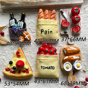 Breloques en résine Manna grand format, imitation aliments de boulangerie (<span class=keywords><strong>pain</strong></span>, pizza), cabochons DIY pour aimants de réfrigérateur, décorations pour coques de téléphone et accessoires capillaires - Product Image 2