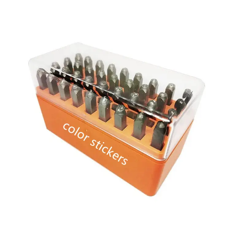 Hot sale new product reverse letter punches 36PCS set Steel leather letter number punch stamp set