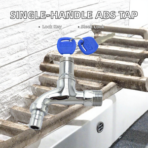 <span class=keywords><strong>Robinet</strong></span> portable antivol en alliage à commande unique avec <span class=keywords><strong>clé</strong></span> de verrouillage pour usage domestique et <span class=keywords><strong>extérieur</strong></span>, idéal pour machine à laver, lavabo et applications en parc. - Product Image 2