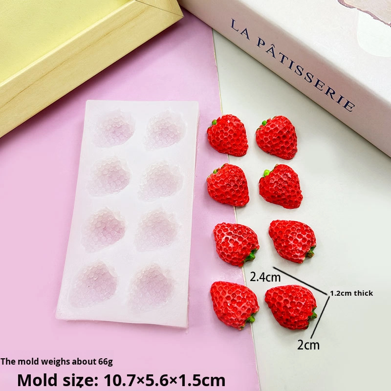 Bianco-8 stampi mezza fragola