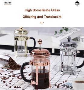 Presse à pointe française de haute qualité sur les ongles or rose résistance à la chaleur verre borosilicaté presse française cafetière - Product Image 6