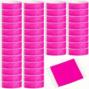 Bracelets vierges 25*250 mm en Tyvek, couleur unie, imprimables, étanches - Product Image 1