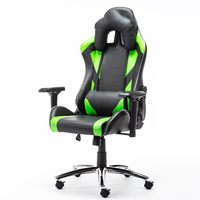 Siège d'ordinateur en cuir avec fonction inclinable et coussin confortable en mousse blanche 22D, chaise de jeu de haute qualité