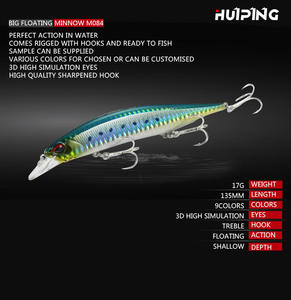 Señuelo de Pesca Wobbler de Plástico ABS Duro de 12cm y 17g con Ojos 3D, Señuelo Minnow Hundible para Pesca en Ríos, Océanos, Playas y Lagos, Venta al por Mayor - Product Image 3