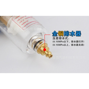 ตัวกรองควบคุมแรงดัน Airtac Gfr200 08 ขนาด 1/4 นิ้ว NPT พร้อมองค์ประกอบทองแดง ระบบควบคุมแรงดันแบบดิฟเฟอเรนเชียล ระบบระบายอากาศ สำหรับการบำบัดอากาศ - Product Image 1