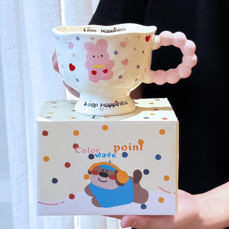 กระต่ายสีชมพู (แก้วเดี่ยว)