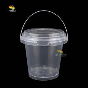Seau à fruits en plastique transparent de qualité alimentaire 350 ml/500 ml/700 ml/1000 ml avec fermoir antivol, seau à nourriture jetable pour boba, petit seau à nourriture - Product Image 6