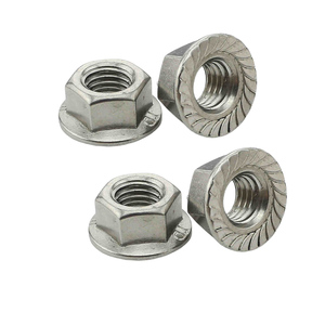 Écrou à bride hexagonale en acier inoxydable UNF UNS nickelé finition naturelle, écrou auto-serrant cranté pour l'automobile, l'industrie et les secteurs de la santé - Product Image 2