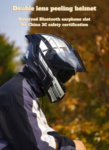 Meilleure vente en usine HX Casque de <span class=keywords><strong>scooter</strong></span> certifié 3C avec double lentille Casque de sécurité Bluetooth à couverture complète toutes saisons pour adultes - Product Image 5