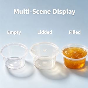 Gobelet à sauce jetable en PP avec couvercle pour plats à emporter, récipient en plastique pour condiments - Product Image 4