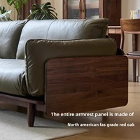 Canapé trois places en bois massif de style minimaliste italien, en cuir véritable, avec housse amovible et lavable, design droit, ensemble modulable Berlin