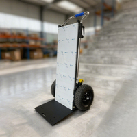 Chariot à plateforme pliable motorisé électrique à quatre roues en acier pour escaliers, moteur 1200W, capacité 400kg, usage industriel OEM