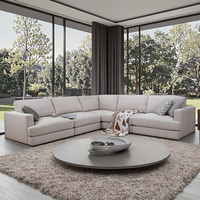 Meubles modernes de luxe pour la maison, ensemble de canapés modulaires en tissu élégants et confortables, nouveau design de canapé d'angle convertible pour le salon