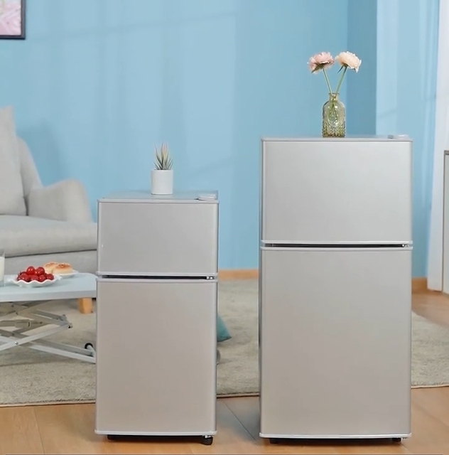 C58L HOT SALE High-Quality Small MINI Compact Refrigeration Equipment Double-door Top-freezer Refrigerator Home Office Dormitory