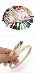 Kit de fils de bambou pour cerceaux de broderie au point de croix, vente en gros - Product Image 2