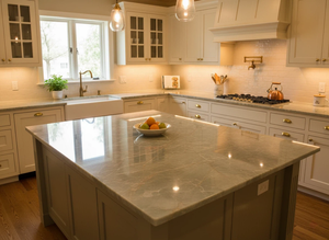 LOSAS GRANDES DE CUARZO VERDE VIETNAMITA MODERNO PARA HOTELES, HOSPITALES, COCINAS Y BAÑOS - Product Image 2