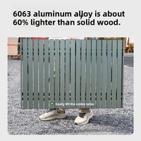 Outdoor Klappbarer Aluminium-Eierrolltisch-Set - Tragbare Terrassen-Camping-Picknick-Außenmöbel mit Stühlen für 4 Personen