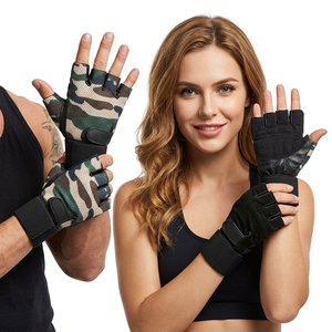 Guantes Deportivos Tácticos con Soporte para Muñeca, Camuflaje Negro, Material PU, Duraderos, Pantalla Táctil, Detección de Agujas, Ecológicos, Secado Rápido - Product Image 1