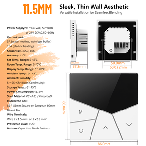 Becasmart BHT-15 akıllı WiFi oda termostatı oteller için Modern dijital yerden ısıtma panelleri - Product Image 3