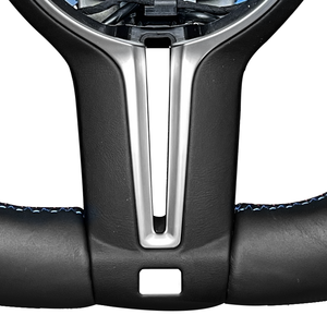 Volante deportivo M personalizado de cuero sin perforaciones para <span class=keywords><strong>BMW</strong></span> F10 F20 F30 F34 E60 E90 E92 F15 F32 E82 340i - Product Image 3