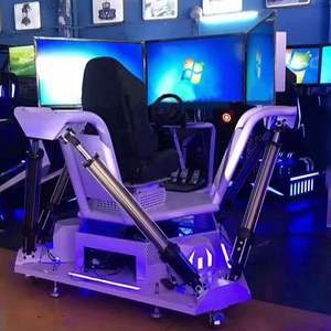 Simulateur de réalité virtuelle de course automobile avec plateforme de mouvement à 6 degrés de <span class=keywords><strong>liberté</strong></span>, 3 écrans intérieurs, machine de jeu en métal, divertissement éducatif - Product Image 3