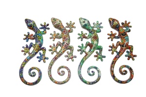 Personalizada decoración colgante de pared 3D decorativo <span class=keywords><strong>Barcelona</strong></span> <span class=keywords><strong>mosaico</strong></span> Gecko lagarto resina figurita personalizable 3D figura Gecko Lagarto - Product Image 5