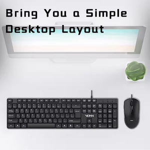 Ensemble clavier et souris filaires optiques pour bureau, fin et universel, en stock - Product Image 4