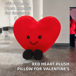 Cute Heart Plush Pillow Soft Stuffed Cushion <b>Kawaii</b> Heart Throw Pillow Gift Toy for Kids Home Sofa and <b>Bedroom</b> Decor - Product Image 2