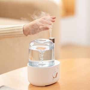 Pelembap udara, penyebar Aroma pusaran Air keluar kabut ganda dapat disesuaikan kapasitas besar <span class=keywords><strong>1L</strong></span> dengan lampu malam - Product Image 5