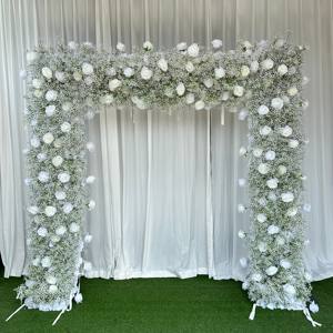 رنش زهور اصطناعية قوس أزهار أزهار ورد أحمر قوس قوس لترتيب حفلات الزفاف - Product Image 5