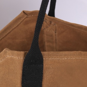 CHANGRONG Heavy Duty Waxed Canvas Firewood <strong>Log</strong> <strong>Carrier</strong> Tote Bag Customizable Fireplace Sets &amp; Accessories - Product Image 5