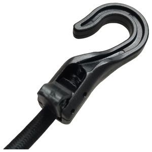 Gancho de remolque de acero negro plano con cuerda para almacenamiento de embarcaciones y sujeción - Product Image 1