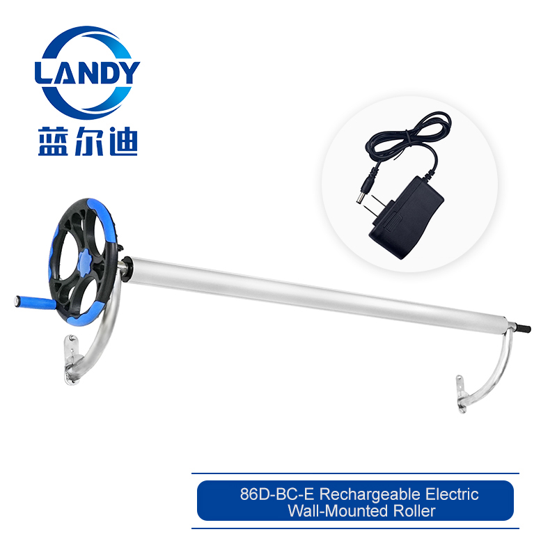 silver 86D-BC-E 4.9m~6.45m Pool Cover Roller