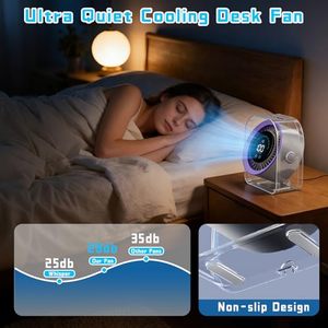 Factory Wholesale New Stylish Fan Portable Small 360° Rotatable 3000mAh Battery Rechargeable Quiet Summer Cooling Fan - Product Image 6