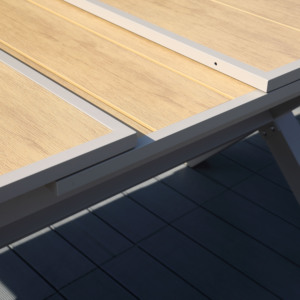 <span class=keywords><strong>Table</strong></span> à manger <span class=keywords><strong>extensible</strong></span> moderne en <span class=keywords><strong>aluminium</strong></span> durable avec 6 <span class=keywords><strong>chaises</strong></span> en corde, garantie 5 ans, pliable pour hôtels et terrasses - Product Image 4
