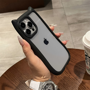 <span class=keywords><strong>Cover</strong></span> per <span class=keywords><strong>iPhone</strong></span> 16 Promax con Cornice a Orecchie di Gatto Tridimensionale, Stile Fresco e Trasparente, Compatibile con <span class=keywords><strong>iPhone</strong></span> 16E, 15, 14, 13 - Product Image 6