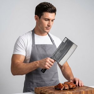 Couteau de cuisine robuste JAYA MATA, 8 pouces, lame en acier carbone de 13 mm d'épaisseur, forgeage en acier à ressort, construction durable - Product Image 3