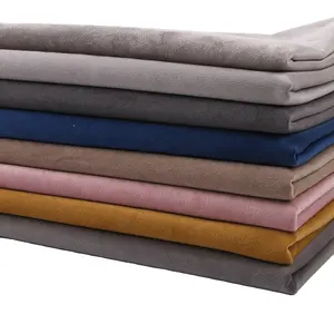 Polyester Soft Plush Easy Clean Knitting Velvet Velour Fabric for Furniture Sofa