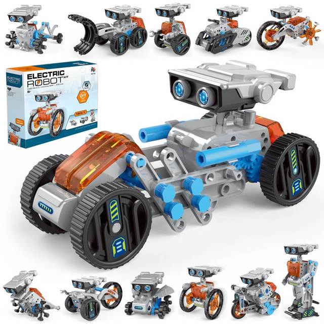 Building Blocks Kit School Education Puzzle Assembled 12 in 1 STEM Electric DIY Science Educational Robotic Toys for Kids Teens