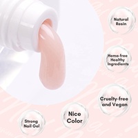 Vernis à ongles en gel poly naturel, écologique, sans HEMA/DI-HEMA, végan, non toxique, paillettes pour extensions d'ongles