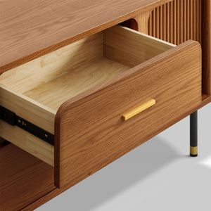 New Design Modern 70" <strong>Oval</strong> Wooden <strong>TV</strong> <strong>Stand</strong> - Product Image 6