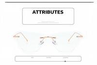 XPZ Nouvelles lunettes de myopie rétro sans monture de style coréen avec bordure dorée et protection anti-lumière bleue, pour hommes et femmes, personnalisables
